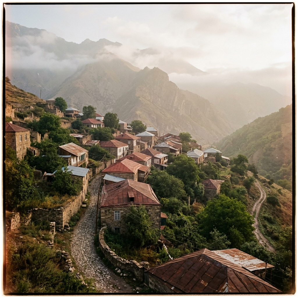 Historic Mountain Jewish village in the Caucasus
